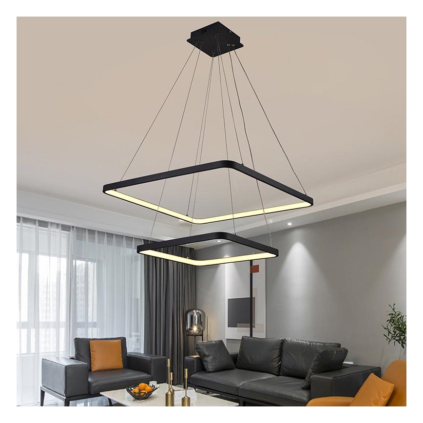 LED prigušiva viseća svetiljka na sajli LED/90W/230V 3000-6500K + daljinsko upravljanje