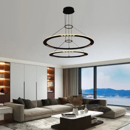 LED prigušiva luster na sajli LED/90W/230V 3000-6500K + daljinski upravljač