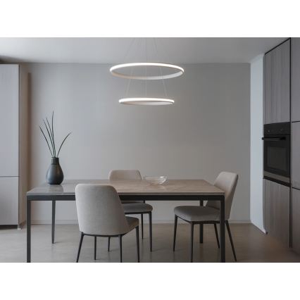 LED prigušiva luster na sajli LED/90W/230V 3000-6500K prečnik 60 cm + daljinski upravljač