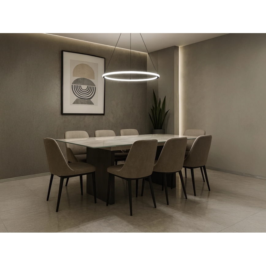 LED prigušiva luster na sajli LED/90W/230V 3000-6500K prečnik 60 cm + daljinski upravljač