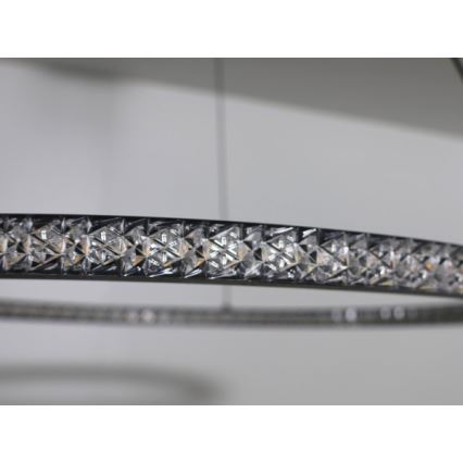 LED prigušiva luster na sajli LED/90W/230V 3000-6500K prečnik 60 cm + daljinski upravljač