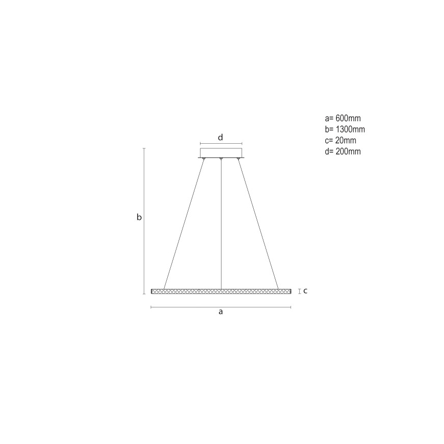 LED prigušiva luster na sajli LED/90W/230V 3000-6500K prečnik 60 cm + daljinski upravljač