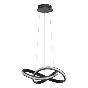 LED prigušiva luster na sajli SALO LED/28W/230V 3000K crna