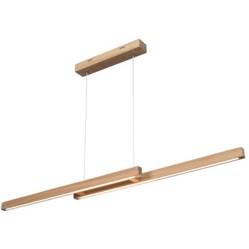 LED prigušiva luster na sajli SMAL 2xLED/22,5W/230V hrast