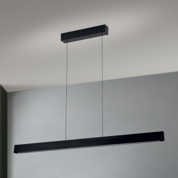 LED prigušiva luster na sajli TARA LED/44W/230V 2700/3800/4500/5700K crna