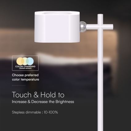 LED prigušiva stona lampa sa magnetnim punjenjem 4u1 LED/3W/5V 3000-6000K 1800 mAh bela