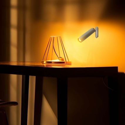 LED prigušiva magnetna punjiva stona lampa 3u1 LED/3W/5V 4000K 1500 mAh bela