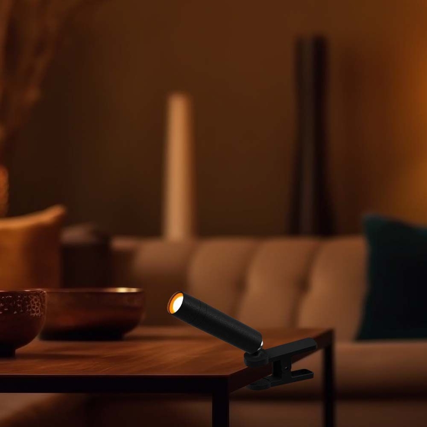 LED prigušiva magnetna punjiva stona lampa 3u1 LED/3W/5V 4000K 1500 mAh crna