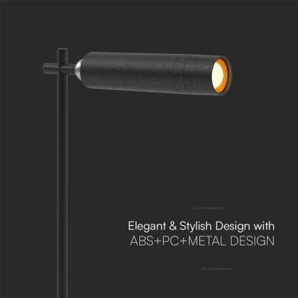LED prigušiva magnetna punjiva stona lampa 3u1 LED/3W/5V 4000K 1500 mAh crna