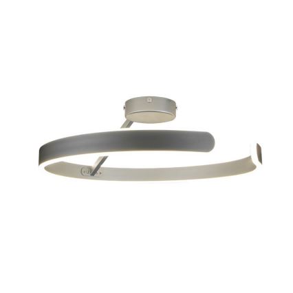LED prigušiva površinski montiran plafonski luster LED/72W/230V 3000-6500K mat hrom + daljinski upravljač