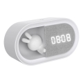 LED prigušiva noćna lampica sa budilnikom BUNNY LED/1,2W/5V 3000K