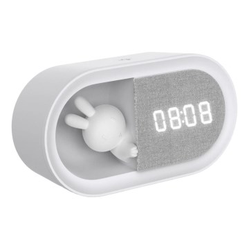 LED prigušiva noćna lampica sa budilnikom BUNNY LED/1,2W/5V 3000K