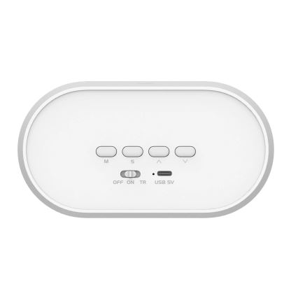 LED prigušiva noćna lampica sa budilnikom BUNNY LED/1,2W/5V 3000K