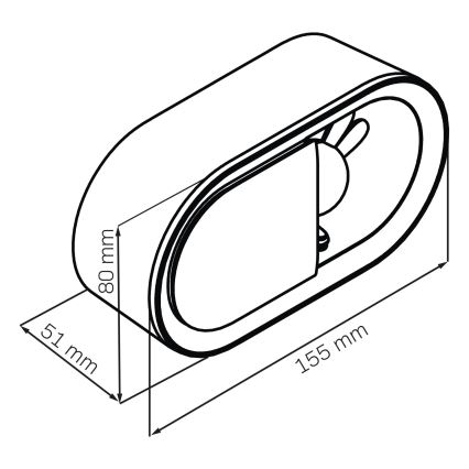 LED prigušiva noćna lampica sa budilnikom BUNNY LED/1,2W/5V 3000K