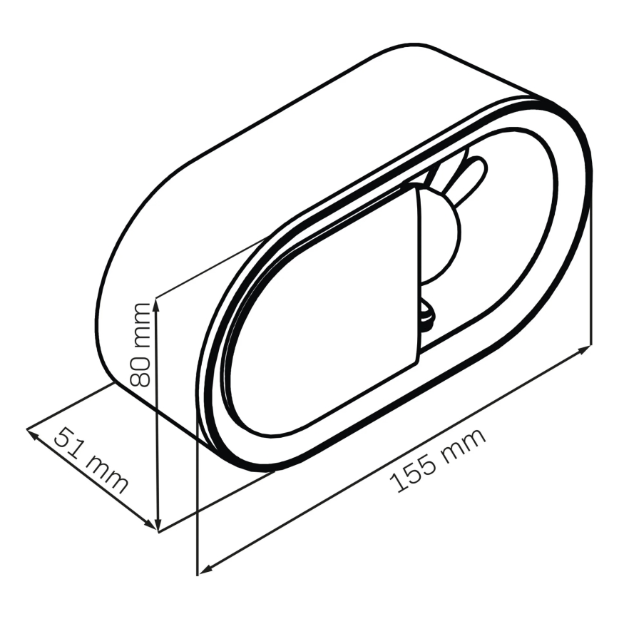 LED prigušiva noćna lampica sa budilnikom BUNNY LED/1,2W/5V 3000K