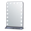LED prigušiva ogledalo za šminkanje HOLLYWOOD LED/18W/230V 3000/4200/6000K siva