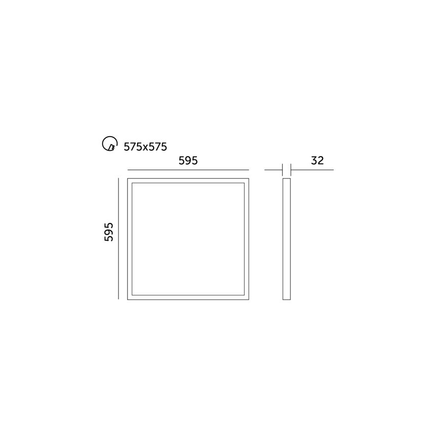 LED prigušiva panel za spušteni plafon CAPRI LED/25/36/40W/230V 3000/4000/5700K UGR19 IP44 60x60 cm