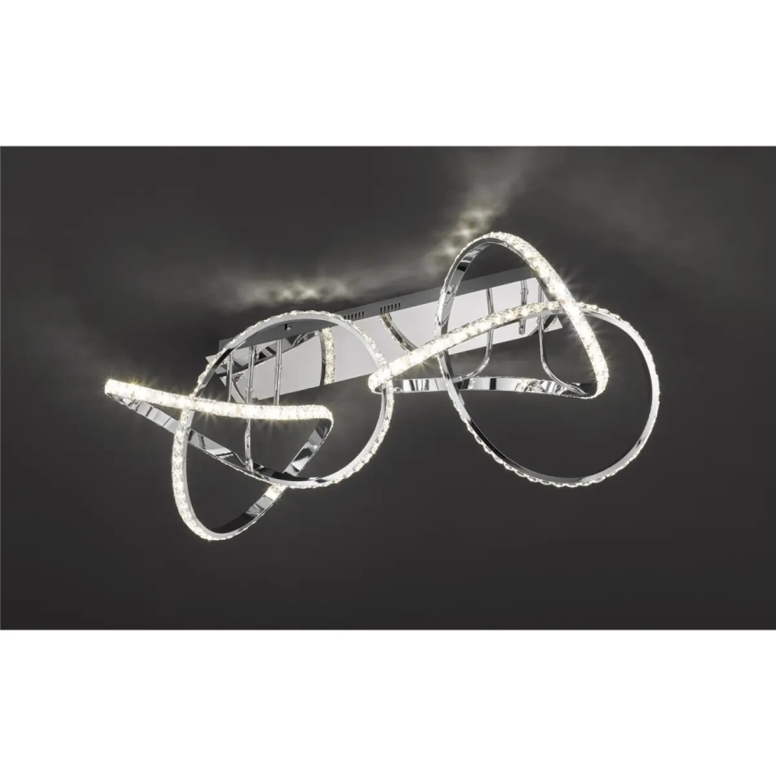 LED prigušiva plafonska lampa ABRO LED/49W/230V, sjajni hrom