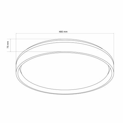 LED prigušiva kupatilsko plafonsko svetlo JADWIGA LED/72W/230V prečnik 48 cm 3000-6000K IP44 + daljinsko upravljanje