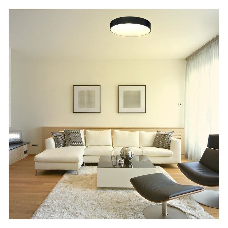 LED prigušiva stropna svetiljka LED/50W/230V 3000-6500K crna + daljinski upravljač