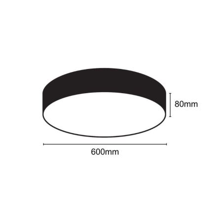 LED prigušiva stropna svetiljka LED/50W/230V 3000-6500K crna + daljinski upravljač