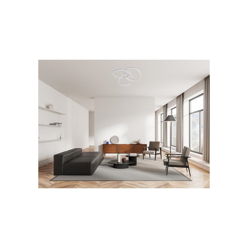 LED prigušiva plafonska lampa LED/70W/230V 3000-6500K bela + daljinski upravljač