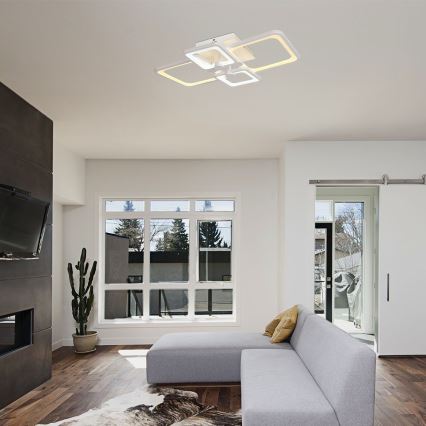 LED prigušiva prislonjen plafonski luster LED/70W/230V 3000-6500K + daljinski upravljač