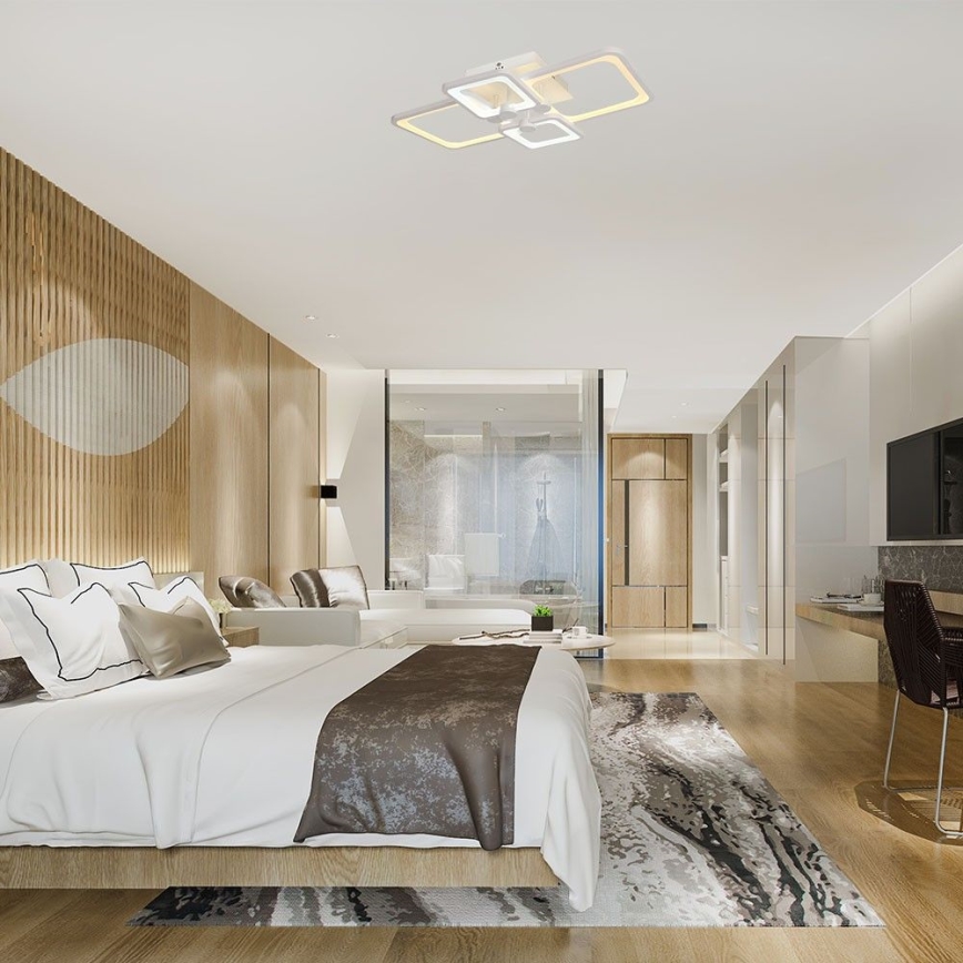 LED prigušiva prislonjen plafonski luster LED/70W/230V 3000-6500K + daljinski upravljač