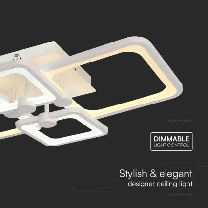 LED prigušiva prislonjen plafonski luster LED/70W/230V 3000-6500K + daljinski upravljač