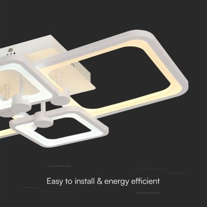 LED prigušiva prislonjen plafonski luster LED/70W/230V 3000-6500K + daljinski upravljač