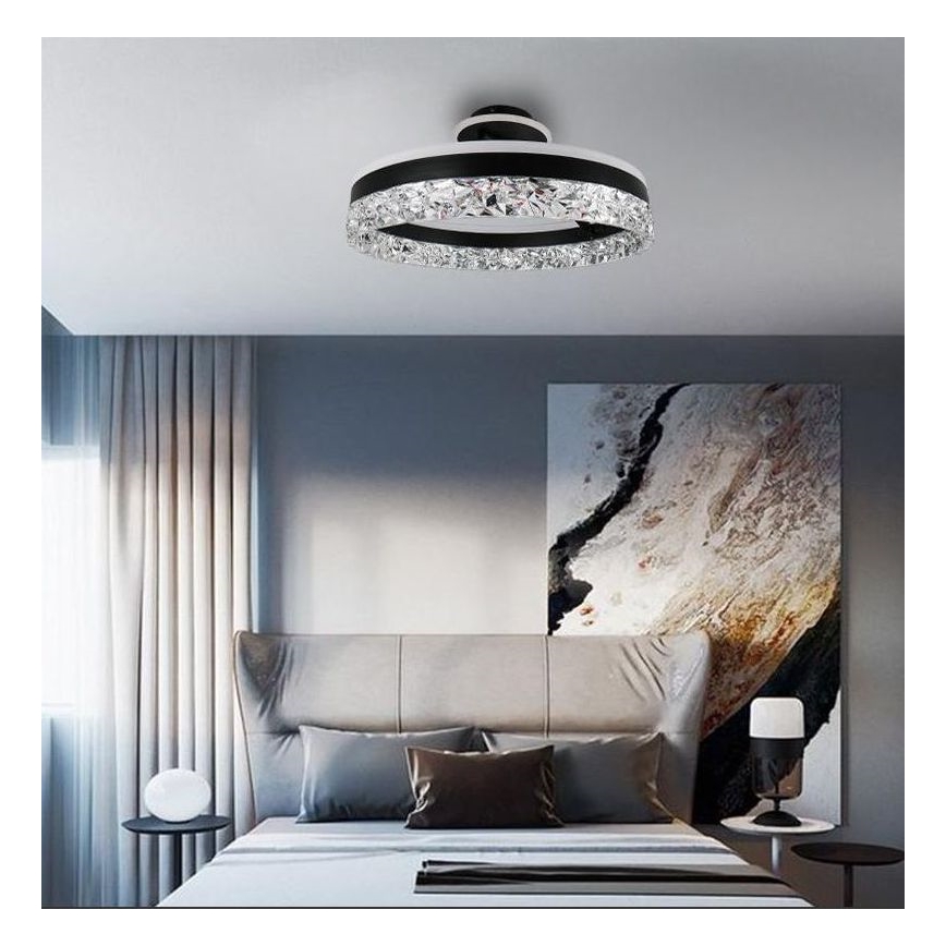 LED prigušiva plafonska lampa LED/86W/230V 3000-6500K crna + daljinski upravljač
