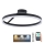 LED prigušiva plafonska lampa površinske montaže LED/40W/230V 3000-6500K crna + daljinski upravljač