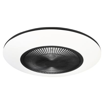 Prigušiva LED plafonska svetiljka sa ventilatorom ARIA LED/38W/230V 3000-6000K crna/bela + daljinski upravljač
