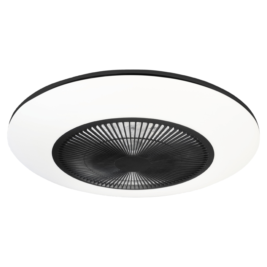 Prigušiva LED plafonska svetiljka sa ventilatorom ARIA LED/38W/230V 3000-6000K crna/bela + daljinski upravljač