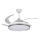 LED prigušiva plafonska lampa sa ventilatorom PLAVE LED/36W/230V 3000-6500K srebrna/bela + daljinski upravljač