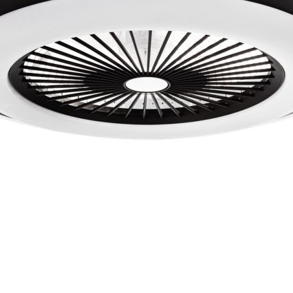 LED prigušiva stropna svetiljka sa ventilatorom ZEPHYR LED/48W/230V 3000-6000K crna + daljinski upravljač
