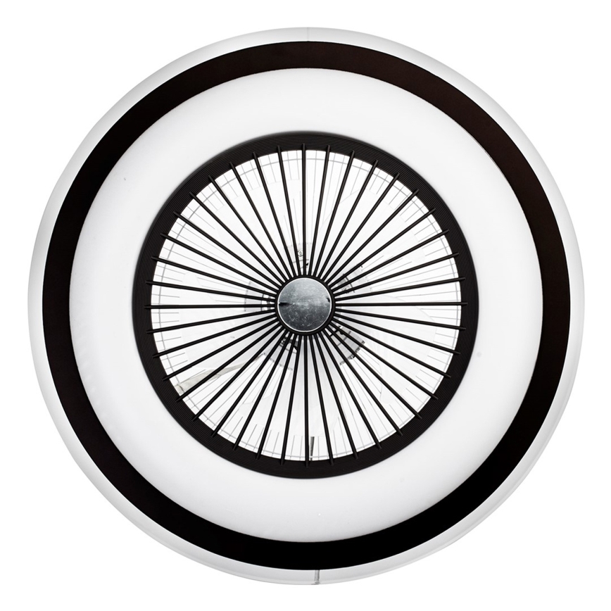 LED prigušiva stropna svetiljka sa ventilatorom ZEPHYR LED/48W/230V 3000-6000K crna + daljinski upravljač