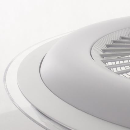 LED prigušiva plafonska lampa sa ventilatorom ZONDA LED/48W/230V 3000-6000K srebrna + daljinski upravljač