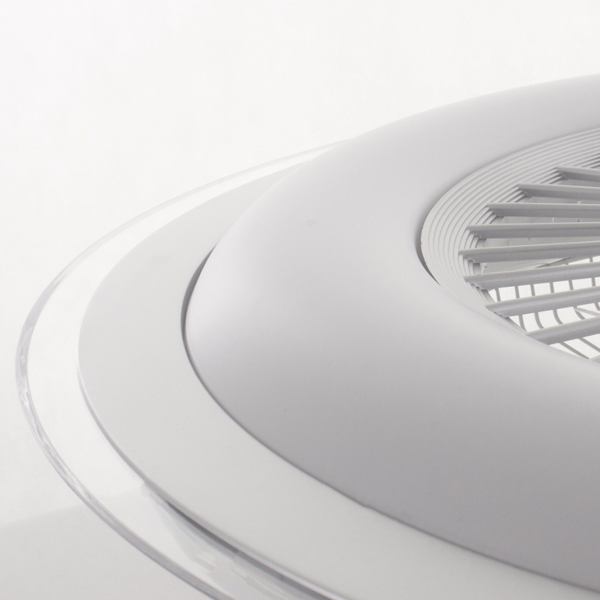 LED prigušiva plafonska lampa sa ventilatorom ZONDA LED/48W/230V 3000-6000K srebrna + daljinski upravljač