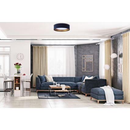 LED prigušiva plafonska svetiljka SMART GALAXY LED/24W/230V tamno plava/zlatna 3000-6500K + daljinski upravljač
