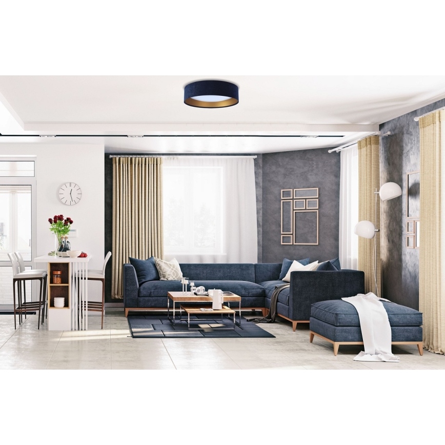 LED prigušiva plafonska svetiljka SMART GALAXY LED/24W/230V tamno plava/zlatna 3000-6500K + daljinski upravljač