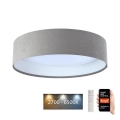 LED prigušiva plafonska lampa SMART GALAXY LED/24W/230V prečnika 45 cm 2700-6500K Wi-Fi Tuya siva/bela + daljinski upravljač