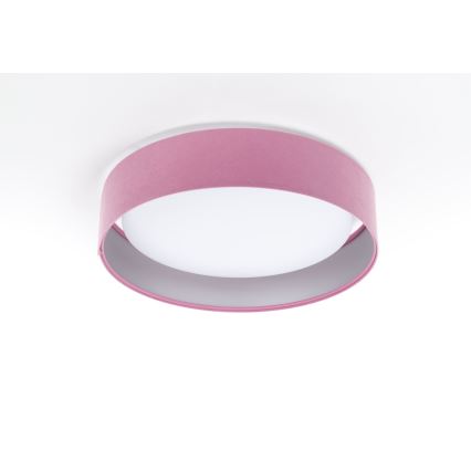 LED plafonsko svetlo SMART GALAXY, prigušiva, LED/24W/230V, prečnik 44 cm, roze/srebrna, 3000-6500K + daljinski upravljač