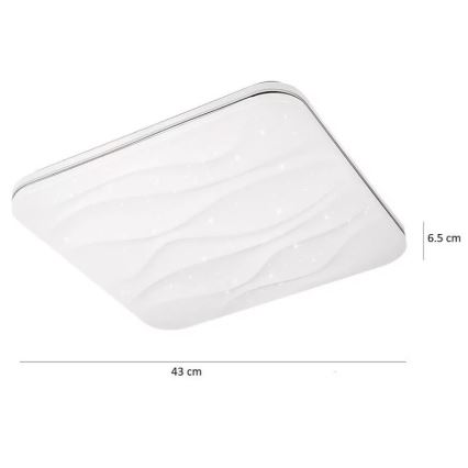 LED prigušiva stropna lampa DESERT LED/72W/230V + daljinski upravljač