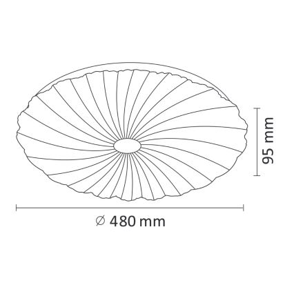 LED prigušiva plafonska svetiljka FLOWER LED/36W/230V + daljinski upravljač