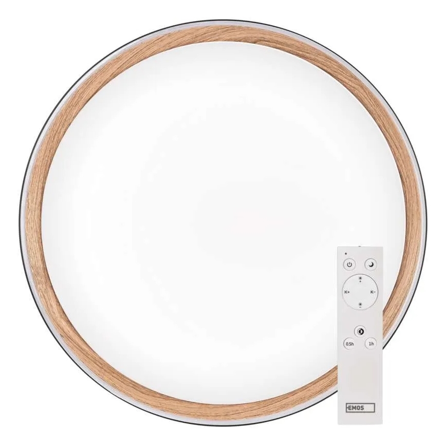 LED prigušiva plafonska lampa ILVI LED/45W/230V 2700-6500K Ø 50 cm crna/bež + daljinski upravljač