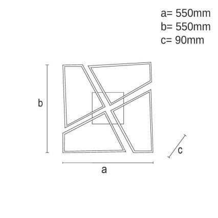 LED prigušiva stropna svetiljka LED/115W/230V 3000-6500K crna + daljinski upravljač