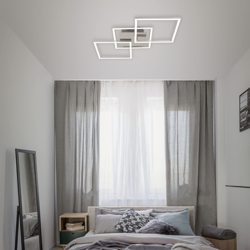 LED prigušiva plafonska svetiljka LED/36W/230V 3000K mat hrom