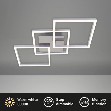 LED prigušiva plafonska svetiljka LED/36W/230V 3000K mat hrom