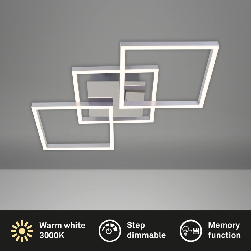 LED prigušiva plafonska svetiljka LED/36W/230V 3000K mat hrom